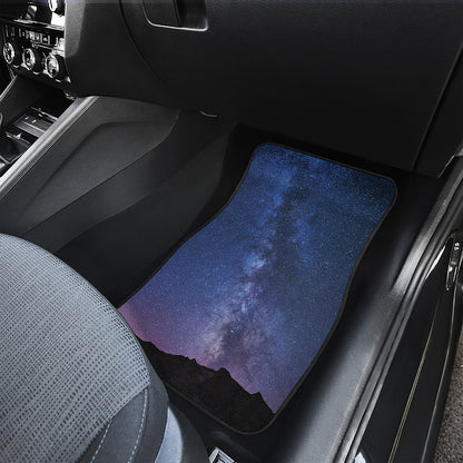 Stars Night Milky Way Print Front and Back Car Floor Mats