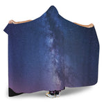 Stars Night Milky Way Print Hooded Blanket