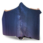 Stars Night Milky Way Print Hooded Blanket