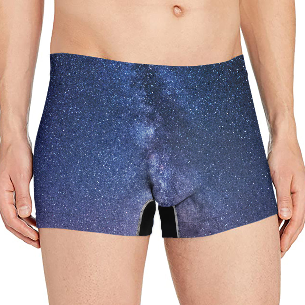 Stars Night Milky Way Print Men's Boxer Briefs
