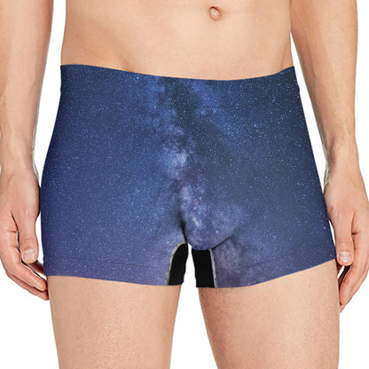 Stars Night Milky Way Print Men's Boxer Briefs