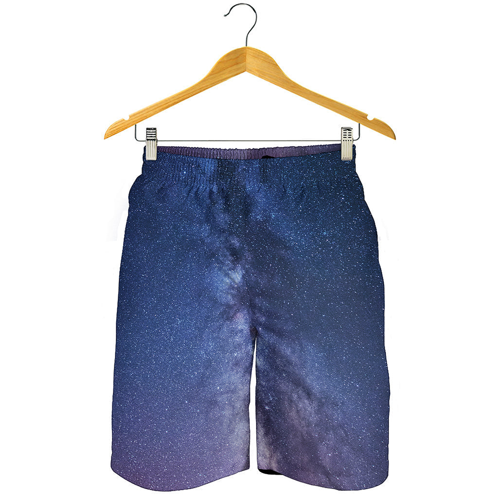 Stars Night Milky Way Print Men's Shorts