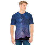 Stars Night Milky Way Print Men's T-Shirt