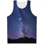 Stars Night Milky Way Print Men's Tank Top