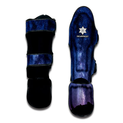Stars Night Milky Way Print Muay Thai Shin Guard
