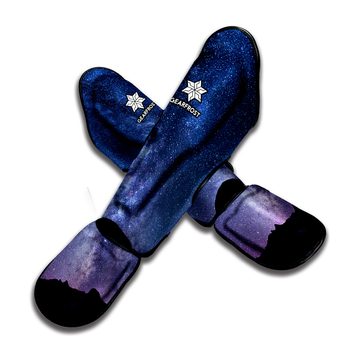 Stars Night Milky Way Print Muay Thai Shin Guard