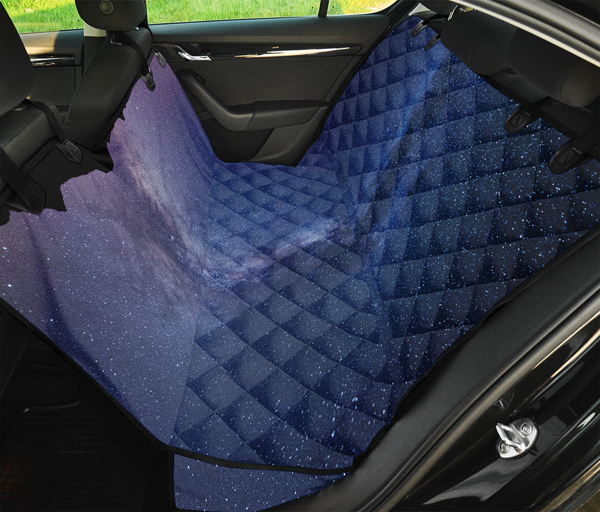 Stars Night Milky Way Print Pet Car Back Seat Cover