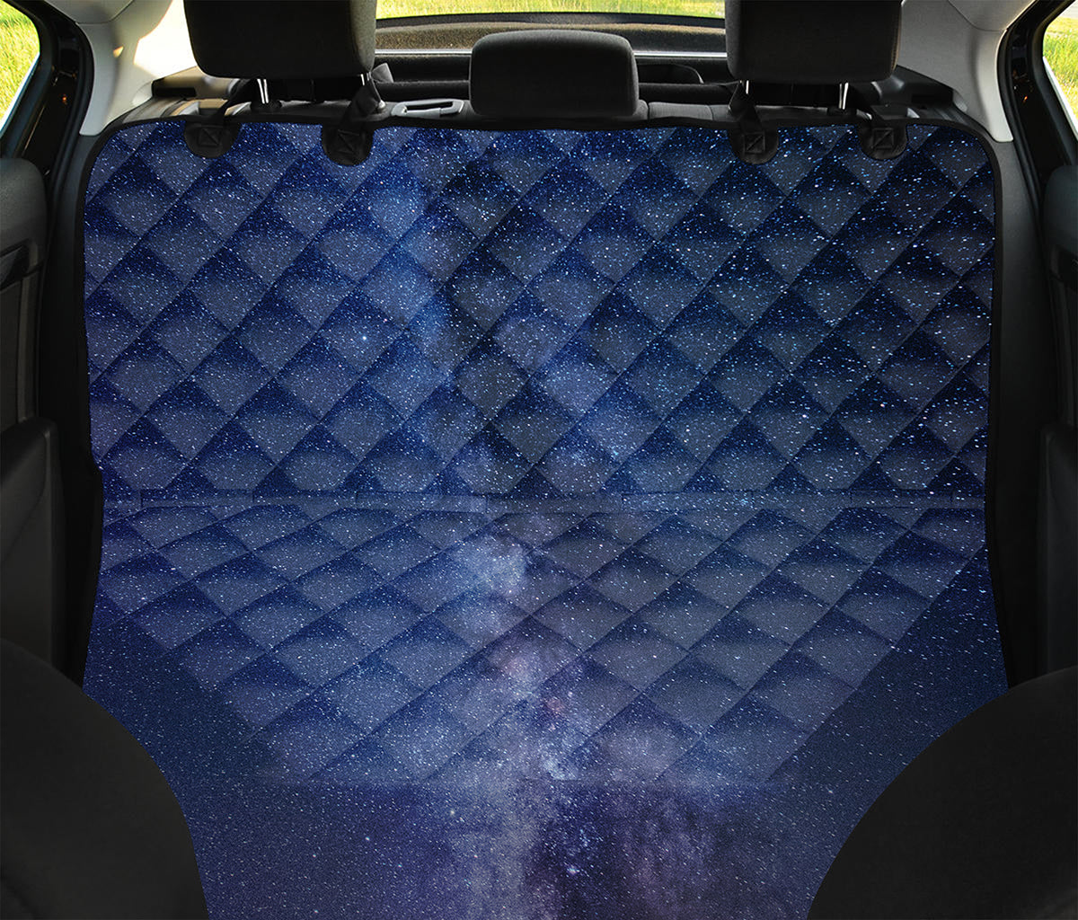 Stars Night Milky Way Print Pet Car Back Seat Cover