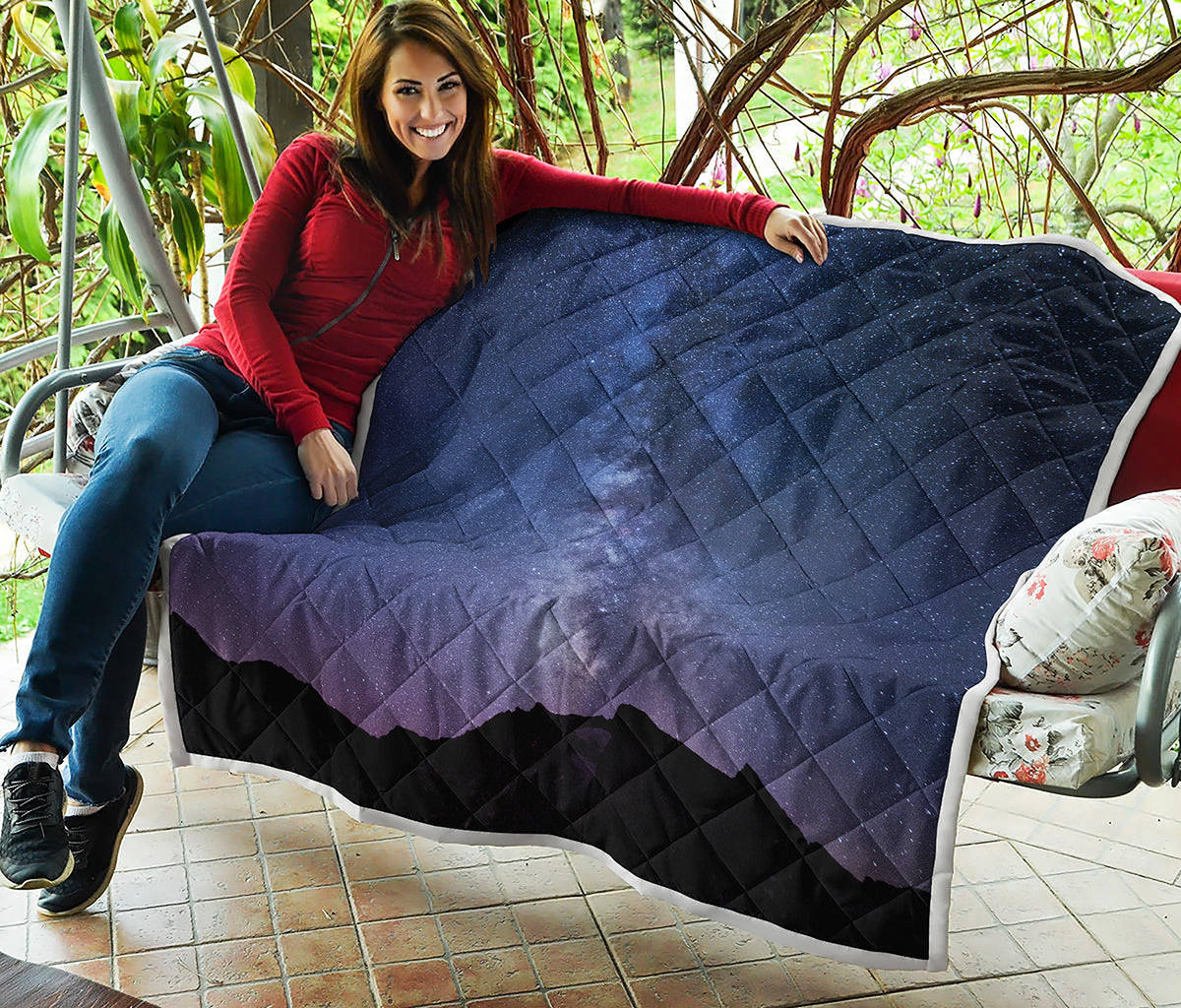 Stars Night Milky Way Print Quilt