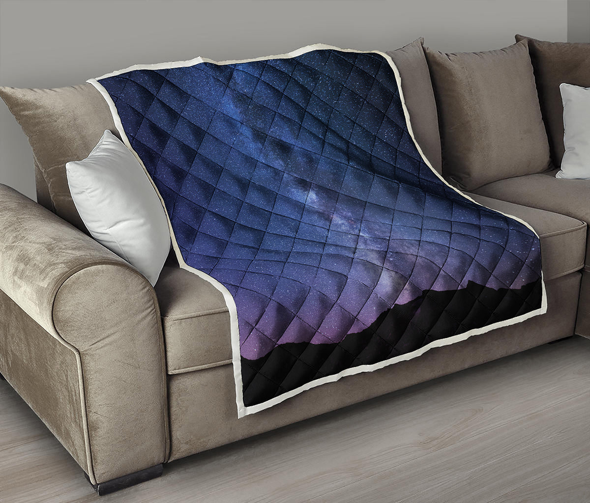 Stars Night Milky Way Print Quilt
