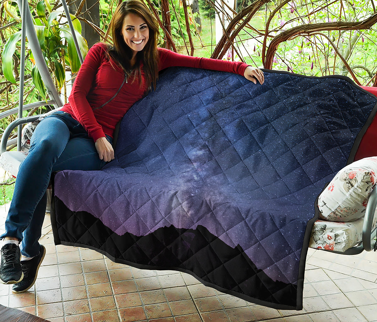 Stars Night Milky Way Print Quilt