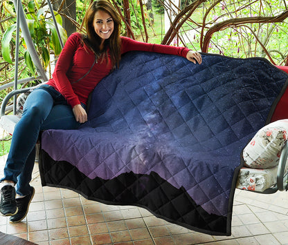 Stars Night Milky Way Print Quilt