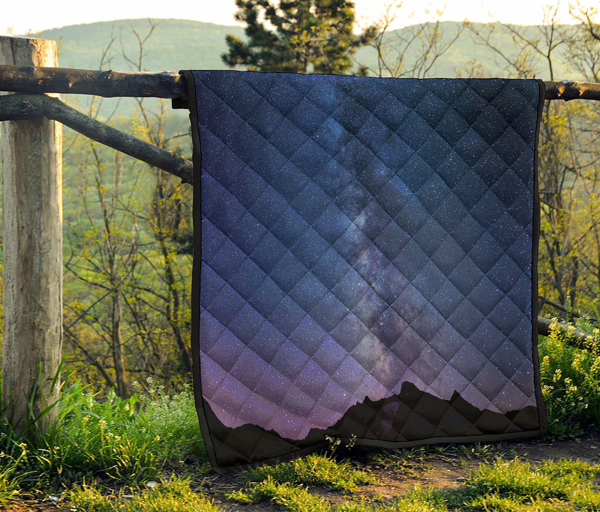 Stars Night Milky Way Print Quilt
