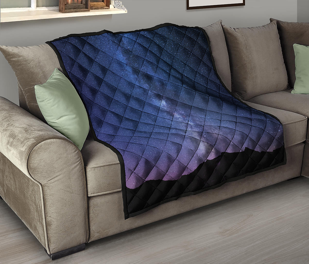 Stars Night Milky Way Print Quilt