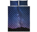 Stars Night Milky Way Print Quilt Bed Set