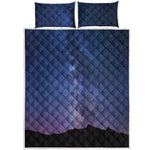 Stars Night Milky Way Print Quilt Bed Set