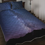 Stars Night Milky Way Print Quilt Bed Set