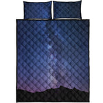 Stars Night Milky Way Print Quilt Bed Set