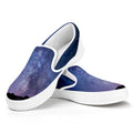 Stars Night Milky Way Print White Slip On Sneakers