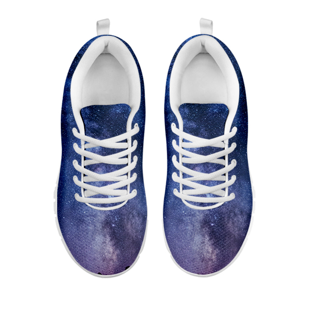 Stars Night Milky Way Print White Sneakers