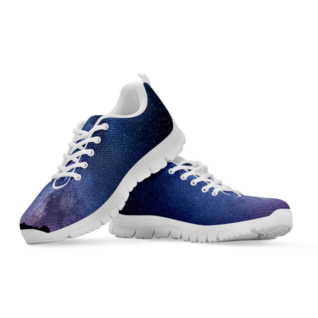 Stars Night Milky Way Print White Sneakers
