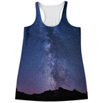 Stars Night Milky Way Print Women's Racerback Tank Top