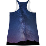 Stars Night Milky Way Print Women's Racerback Tank Top