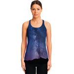 Stars Night Milky Way Print Women's Racerback Tank Top
