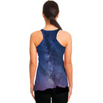 Stars Night Milky Way Print Women's Racerback Tank Top