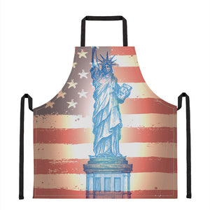 Statue of Liberty USA Flag Print Apron