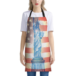 Statue of Liberty USA Flag Print Apron