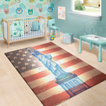 Statue of Liberty USA Flag Print Area Rug