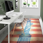 Statue of Liberty USA Flag Print Area Rug