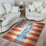 Statue of Liberty USA Flag Print Area Rug