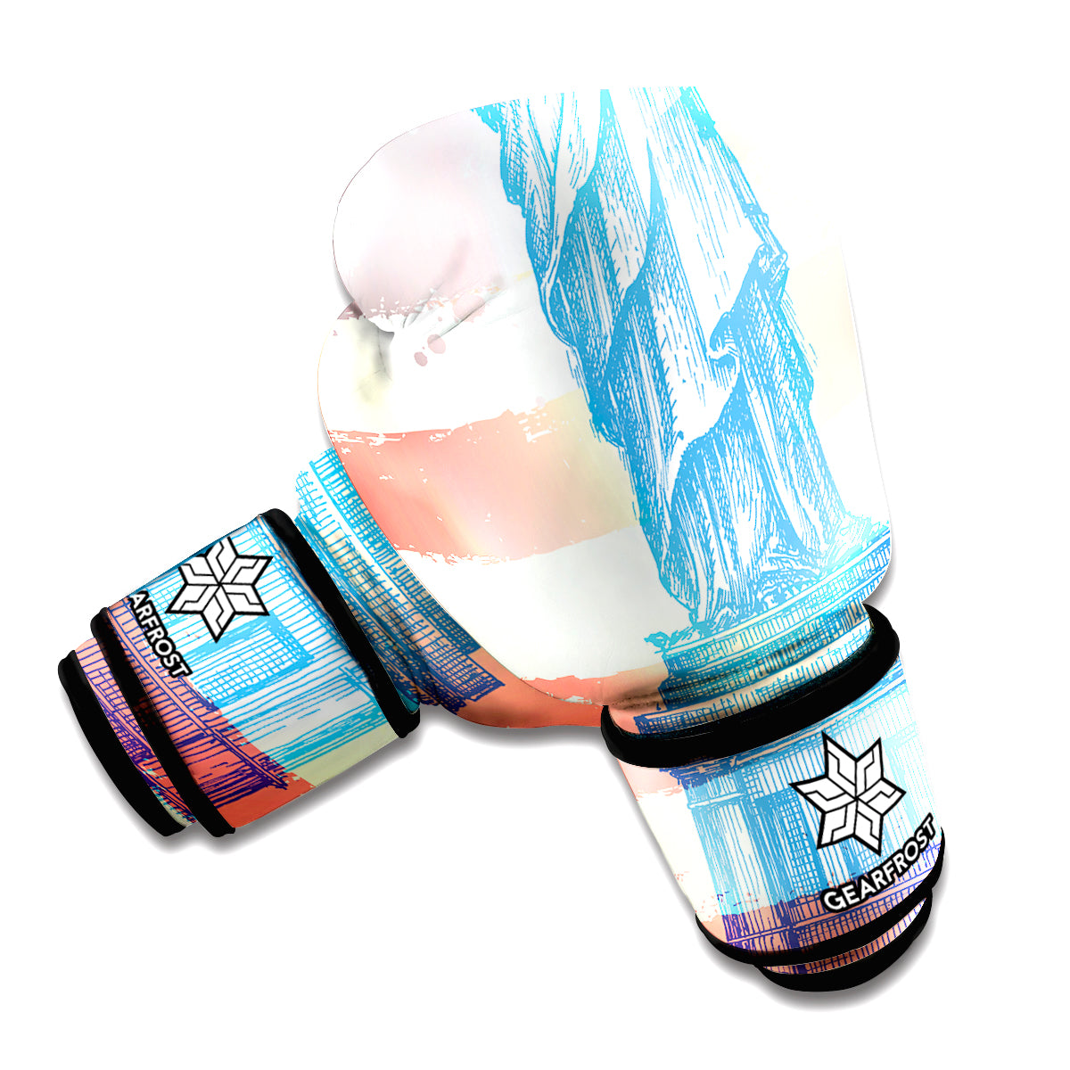 Statue of Liberty USA Flag Print Boxing Gloves