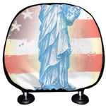 Statue of Liberty USA Flag Print Car Headrest Covers