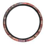 Statue of Liberty USA Flag Print Car Steering Wheel Cover