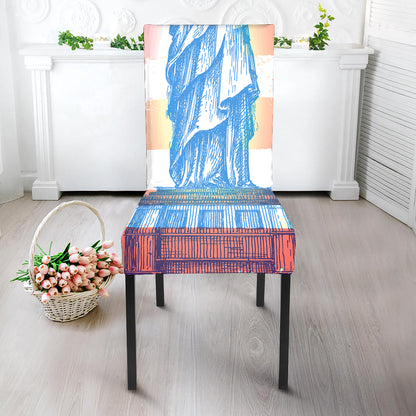 Statue of Liberty USA Flag Print Dining Chair Slipcover