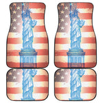 Statue of Liberty USA Flag Print Front and Back Car Floor Mats