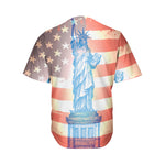 Statue of Liberty USA Flag Print Men's Baseball Jersey