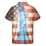 Statue of Liberty USA Flag Print Men's Short Sleeve Shirt