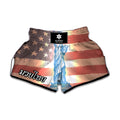 Statue of Liberty USA Flag Print Muay Thai Boxing Shorts