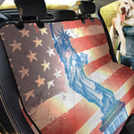 Statue of Liberty USA Flag Print Pet Car Back Seat Cover