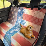 Statue of Liberty USA Flag Print Pet Car Back Seat Cover