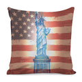 Statue of Liberty USA Flag Print Pillow Cover