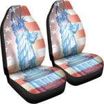 Statue of Liberty USA Flag Print Universal Fit Car Seat Covers