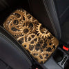 Steampunk Brass Cogs And Gears Print Car Center Console Cover