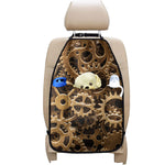 Steampunk Brass Cogs And Gears Print Car Seat Organizers