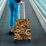 Steampunk Brass Cogs And Gears Print Luggage Cover