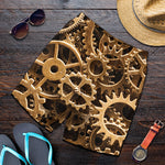 Steampunk Brass Cogs And Gears Print Men's Shorts